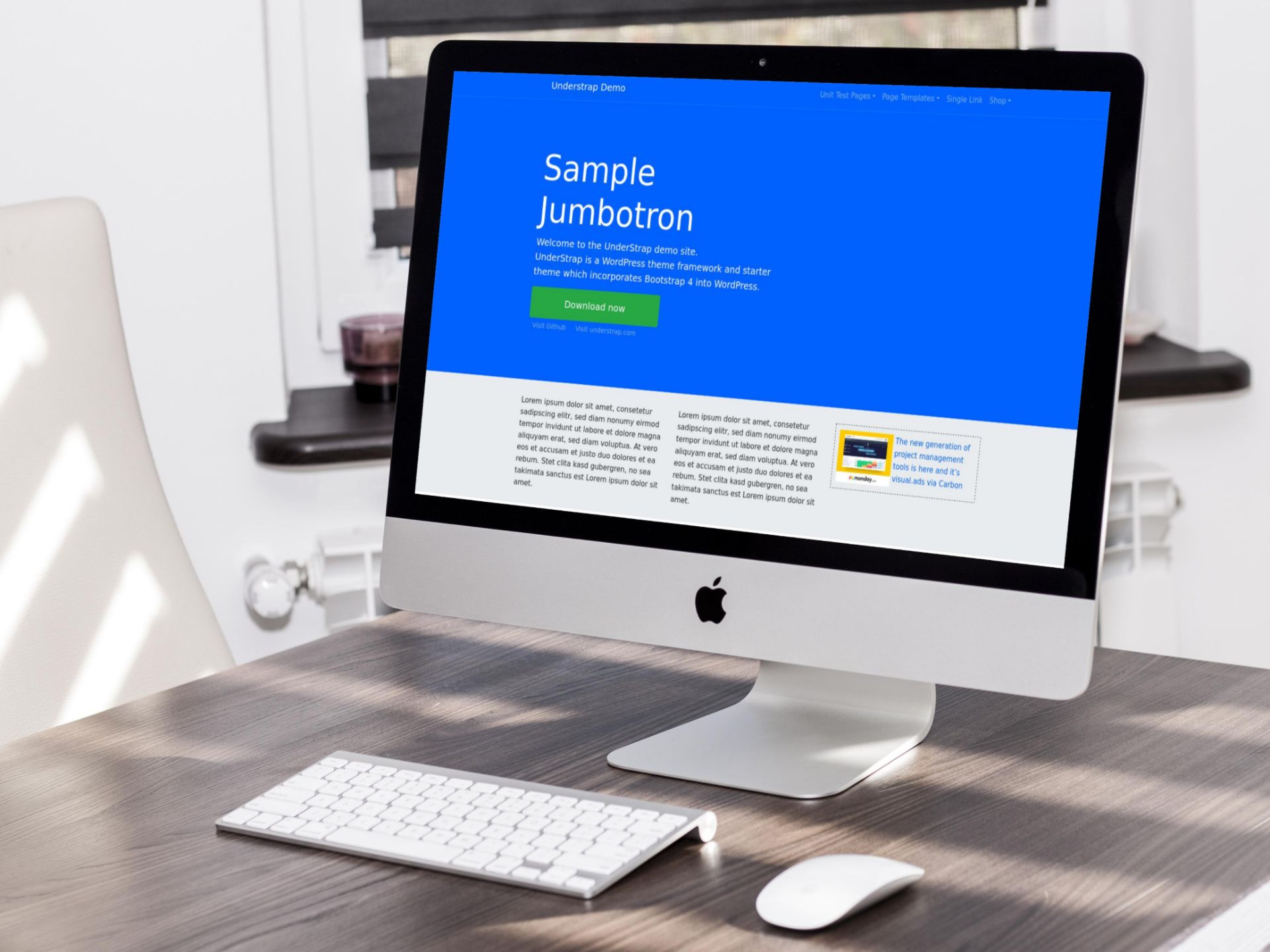 Starter theme for Bootstrap fans: UnderStrap