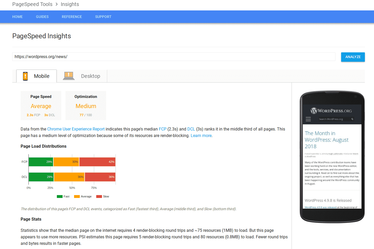 google speed insights